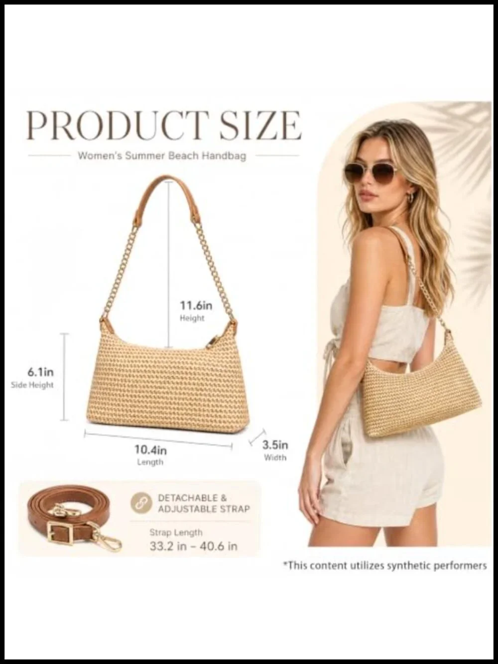 Boho Woven Straw Hobo Bag Crossbody Shoulder Purse Beach